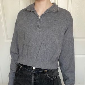 PacSun Kendall and Kylie Cropped Half Zip Sweater
